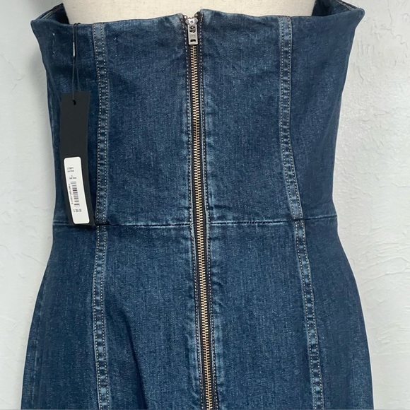 NWT Veronica Beard Denim Sheath Dress Size 12 Midi Liza - Picture 10 of 12